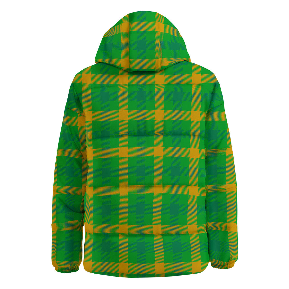 Check Irish Buffalo Print Pattern Down Jacket-grizzshop