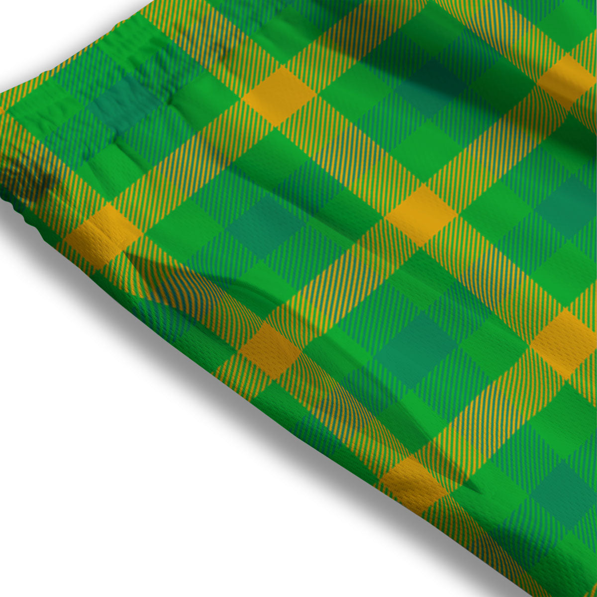 Check Irish Buffalo Print Pattern Mesh Shorts