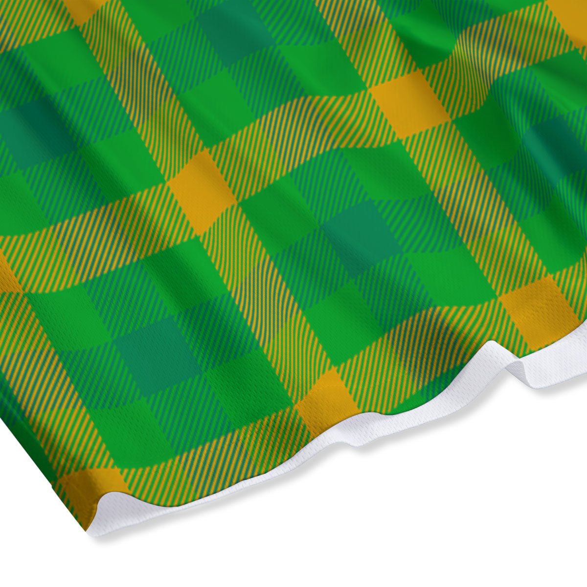 Check Irish Buffalo Print Pattern Mesh Shorts