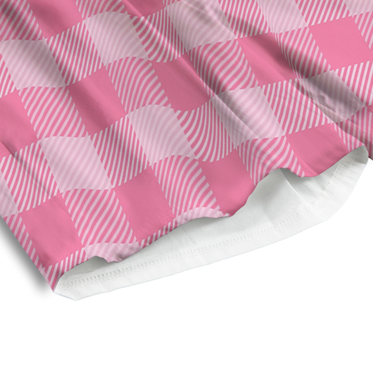 Check Pink Print Pattern Men's Athletic Shorts
