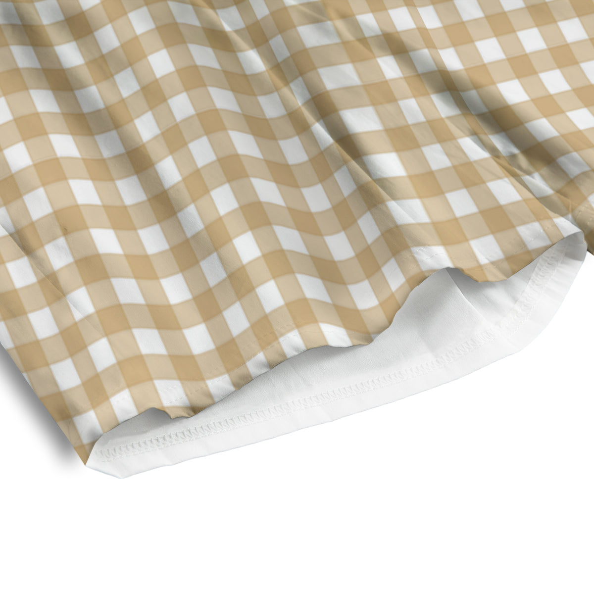 Check White And Beige Print Pattern Men's Athletic Shorts