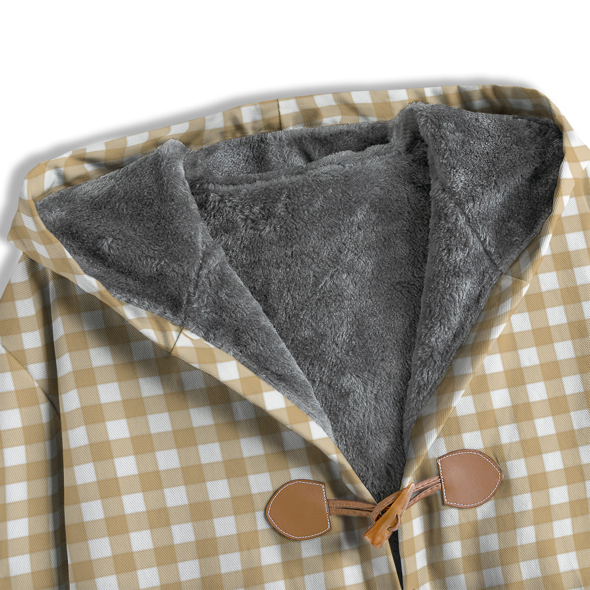 Check White And Beige Print Pattern Men's Windbreaker Jacket-grizzshop