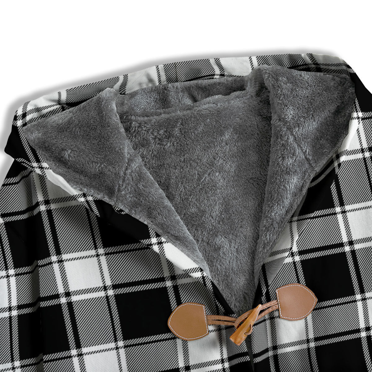 Check White And Black Print Pattern Men's Windbreaker Jacket-grizzshop