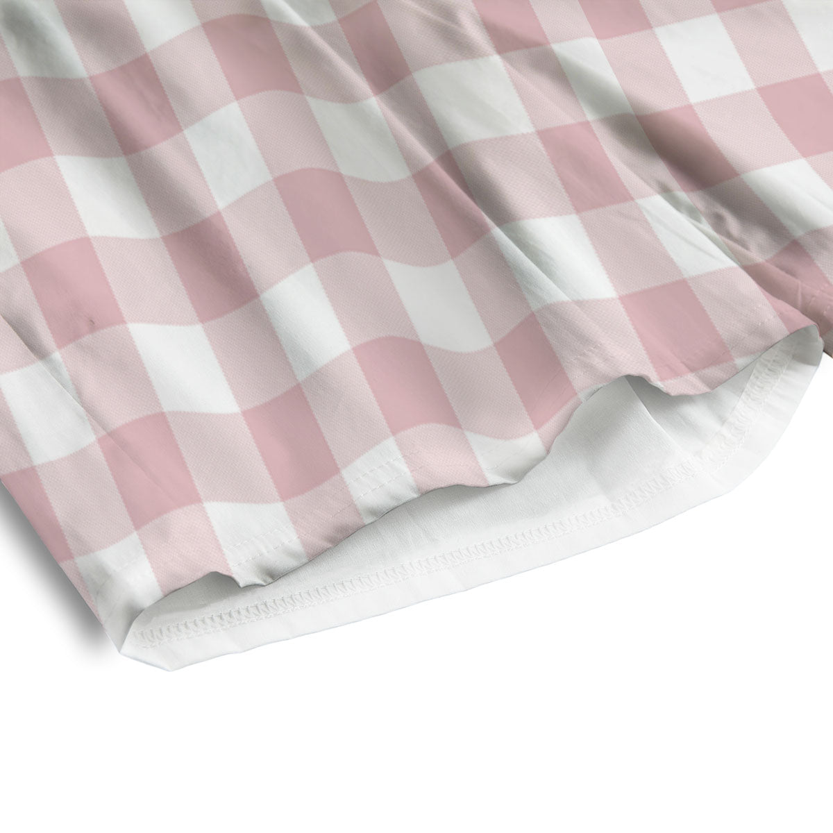 Check White And Pink Print Pattern Men's Athletic Shorts
