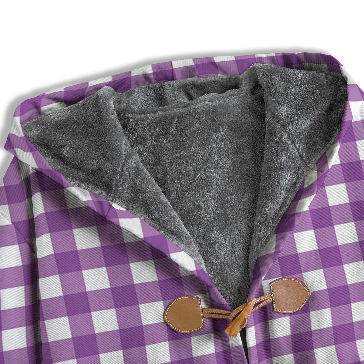 Check White And Purple Print Pattern Men's Windbreaker Jacket-grizzshop