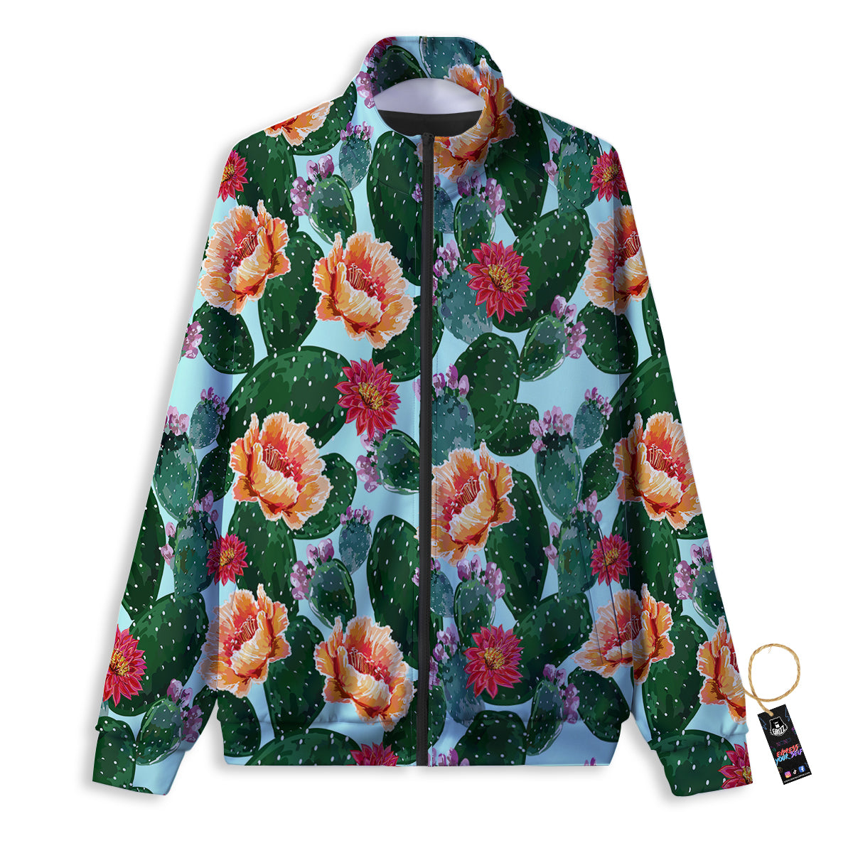 Check White And Red Print Pattern Track Jacket-grizzshop