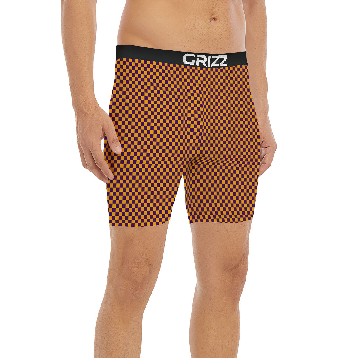 Checked Halloween Print Pattern Boxer Briefs-grizzshop