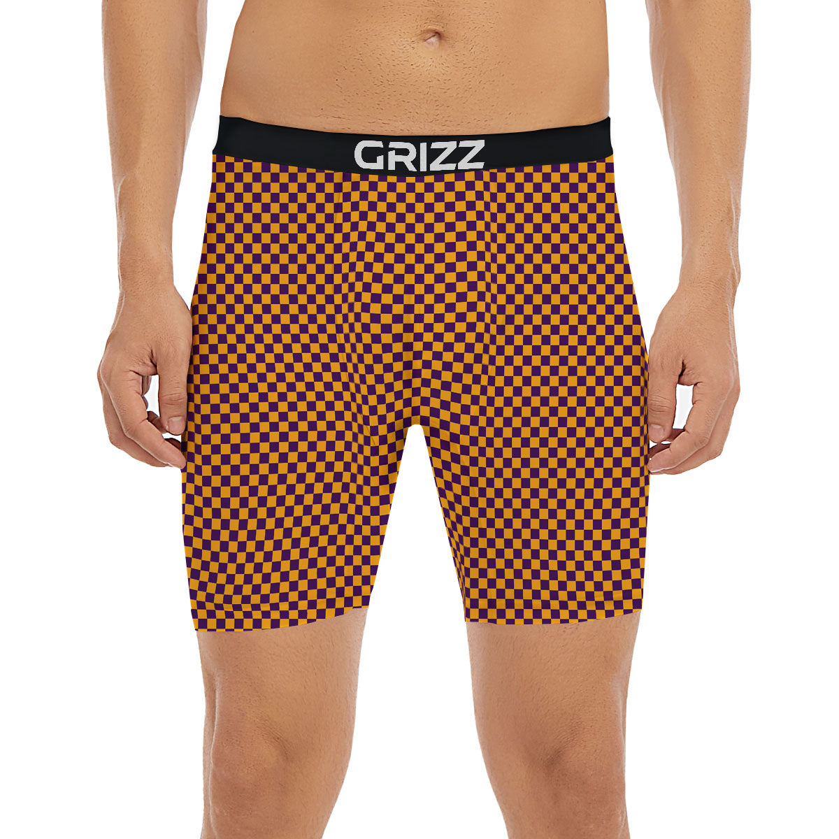 Checked Halloween Print Pattern Boxer Briefs-grizzshop