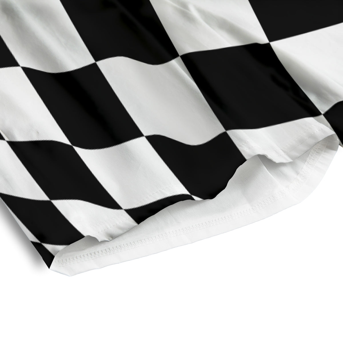 Checkered Board And Convex Shape Print Men's Athletic Shorts