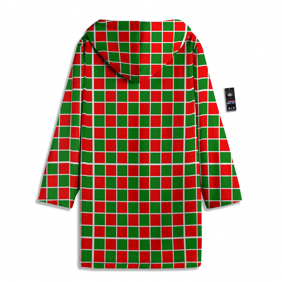 Checkered Merry Christmas Print Pattern Men's Windbreaker Jacket-grizzshop