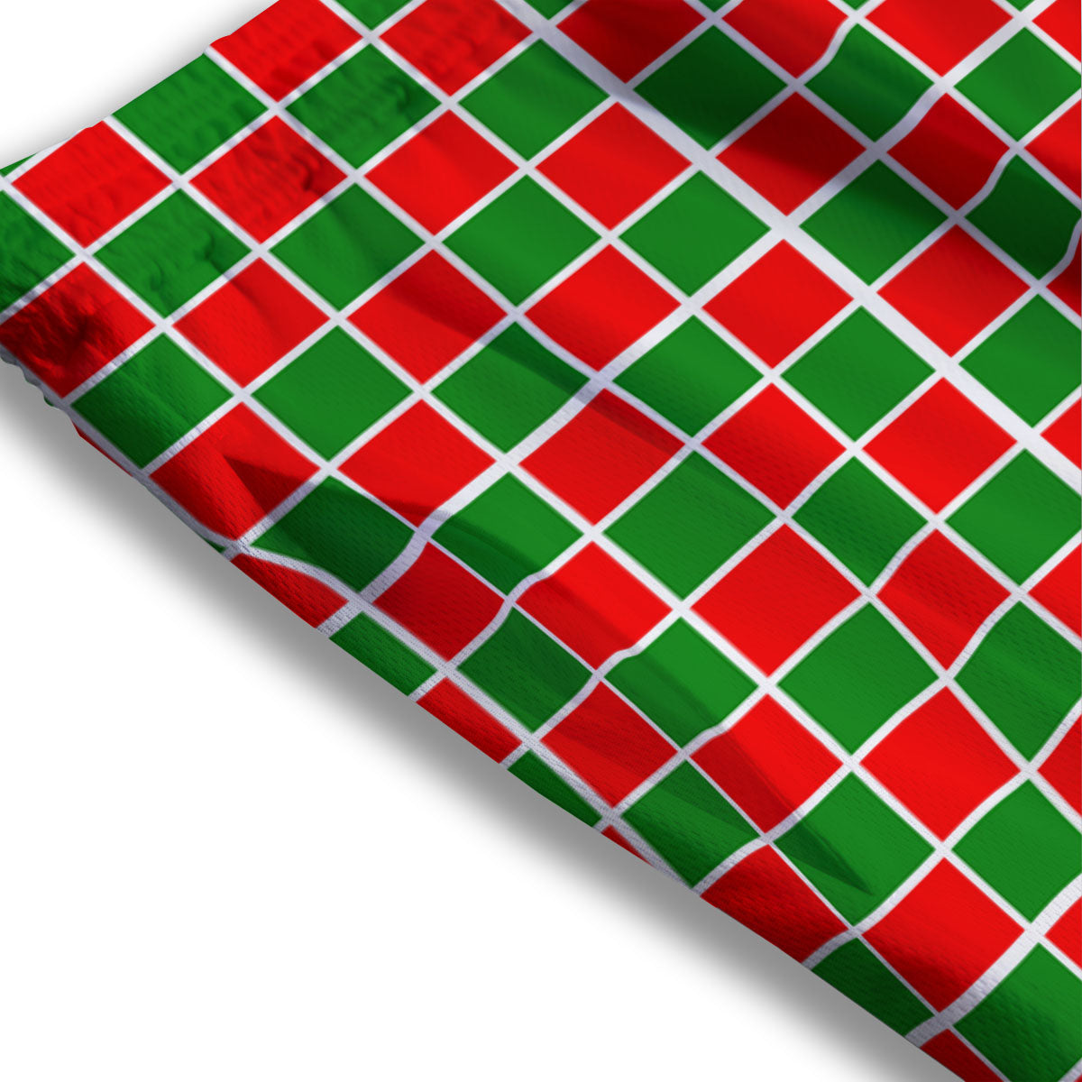 Checkered Merry Christmas Print Pattern Mesh Shorts