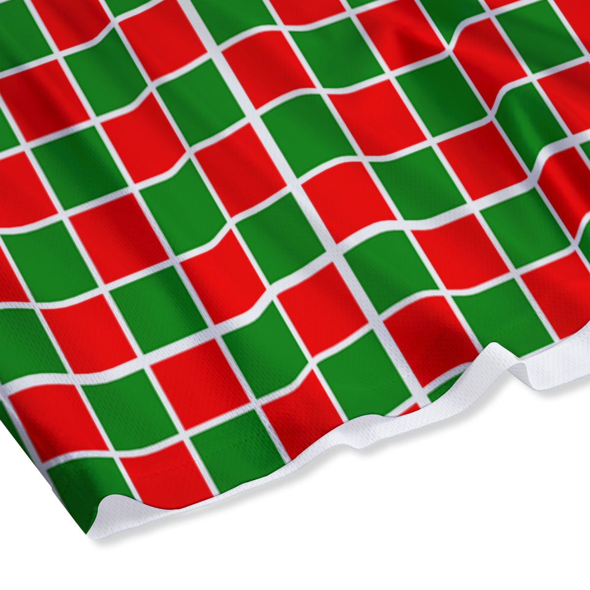Checkered Merry Christmas Print Pattern Mesh Shorts