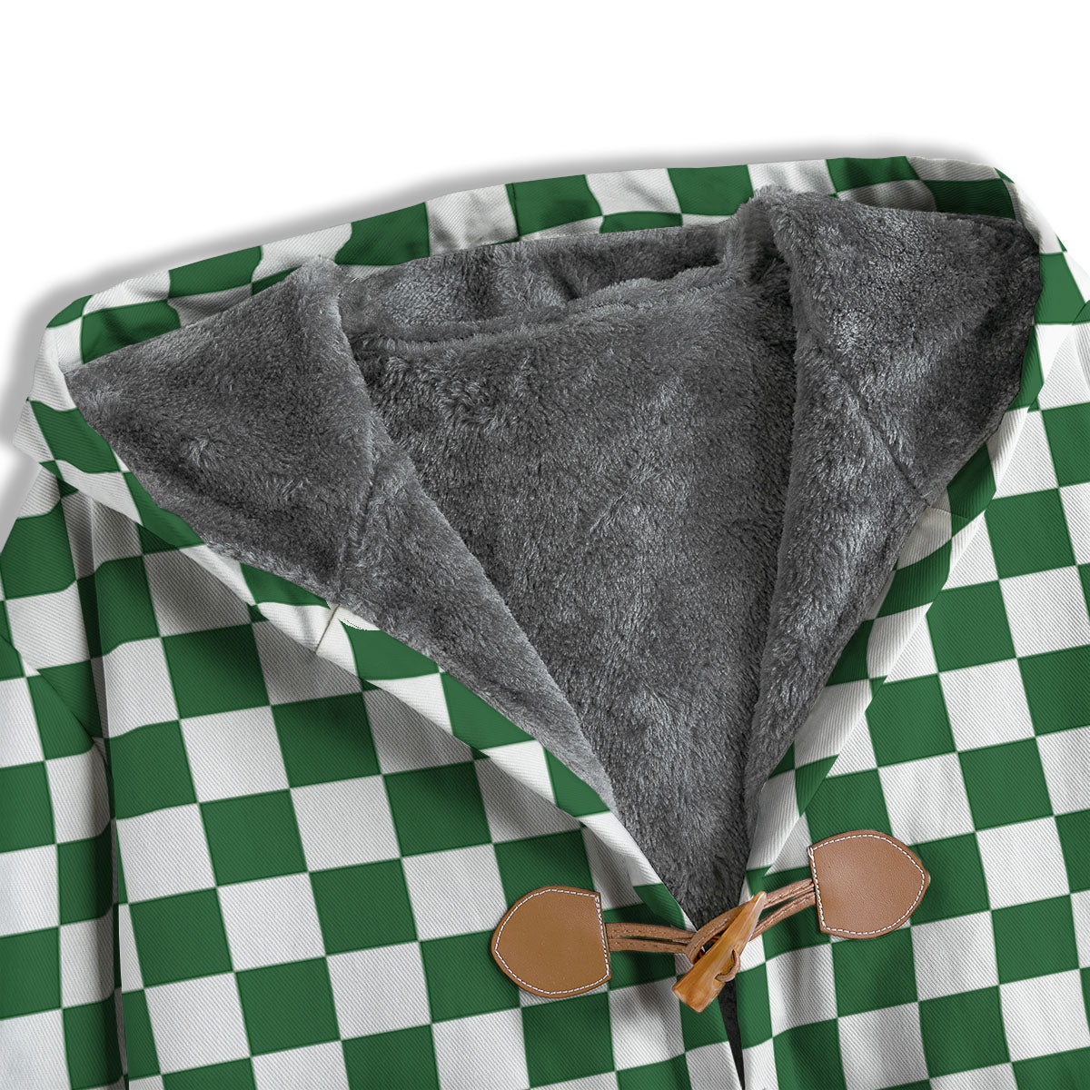 Checkered White And Green Print Pattern Men's Windbreaker Jacket-grizzshop