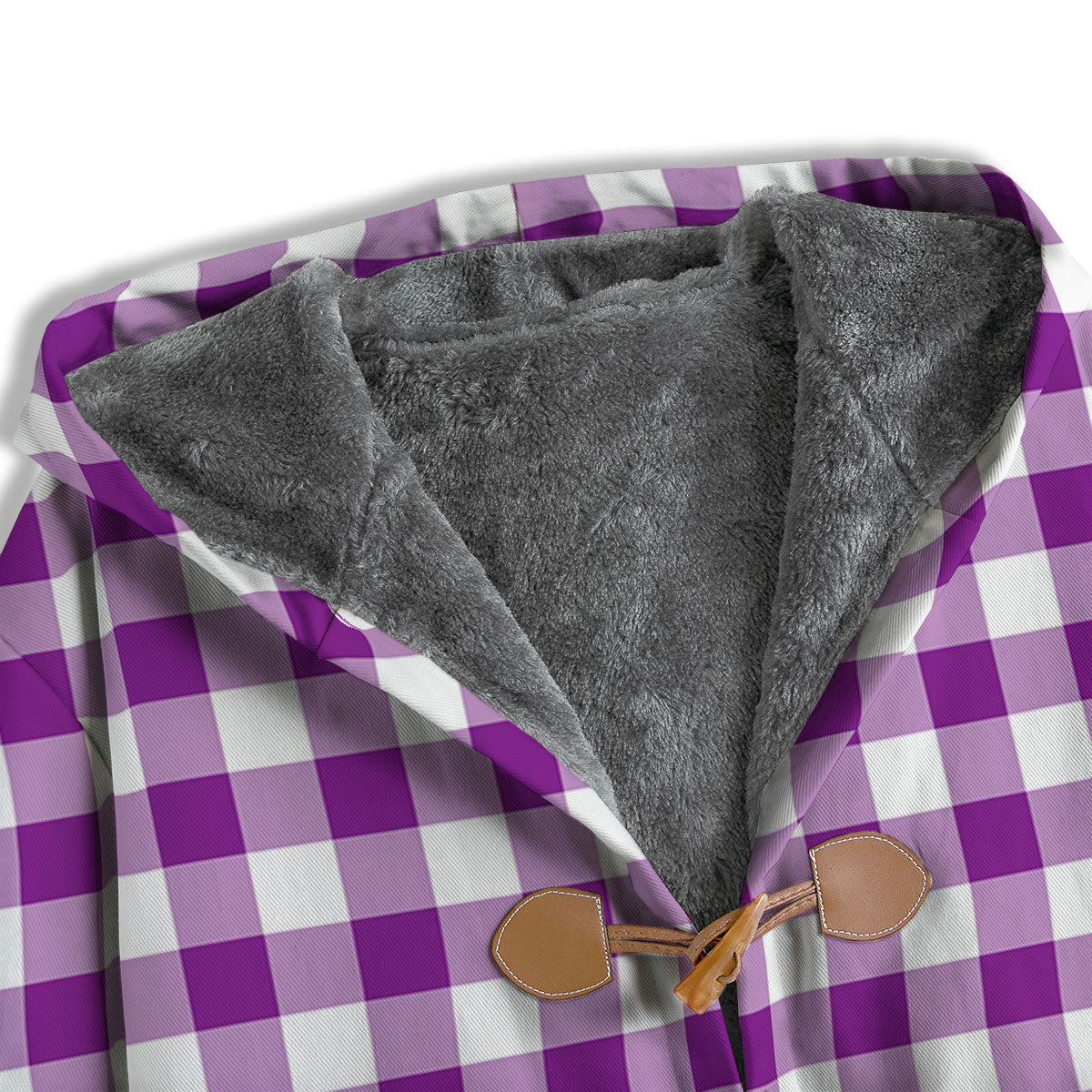 Checkered White And Purple Print Pattern Men's Windbreaker Jacket-grizzshop