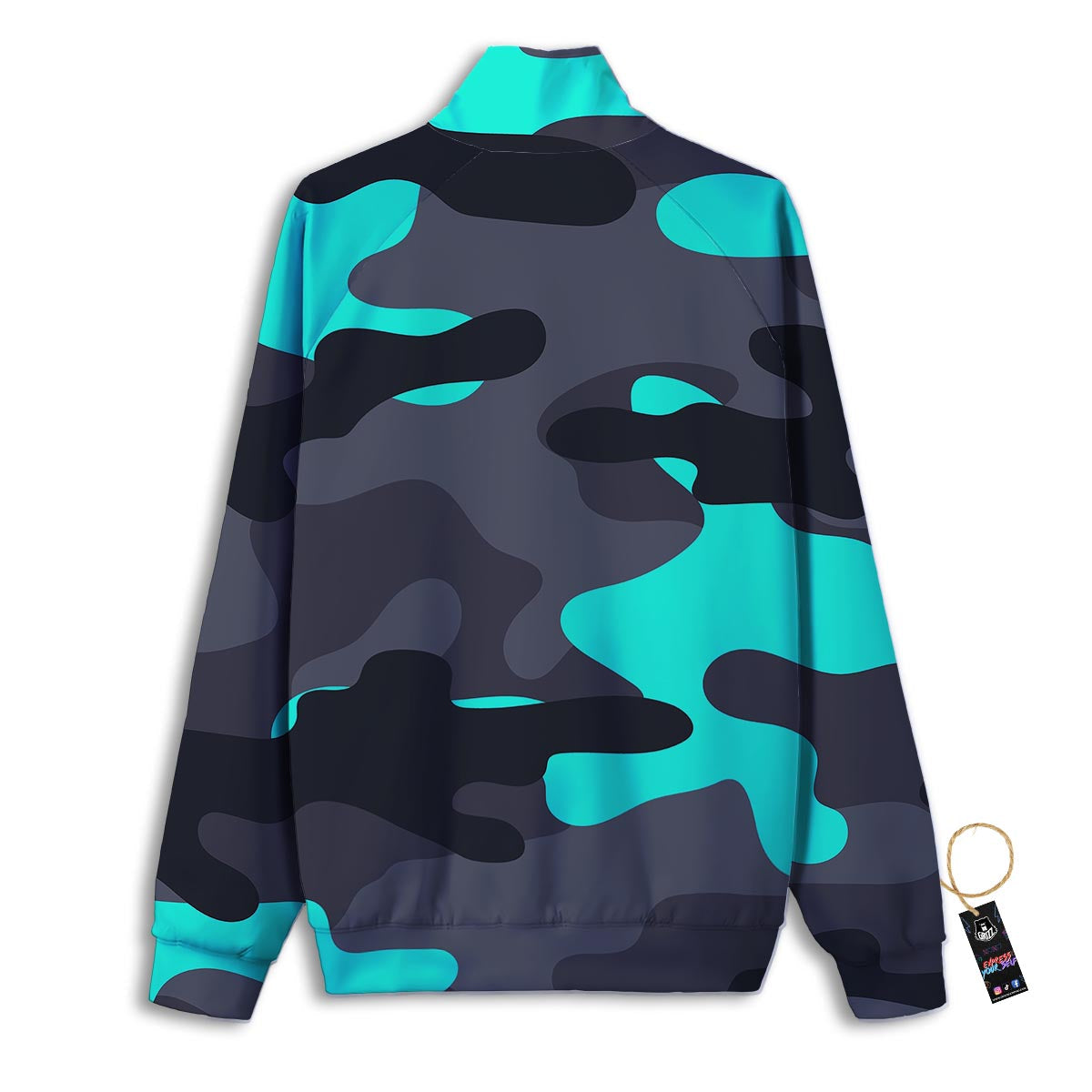 Checkered White And Purple Print Pattern Track Jacket-grizzshop