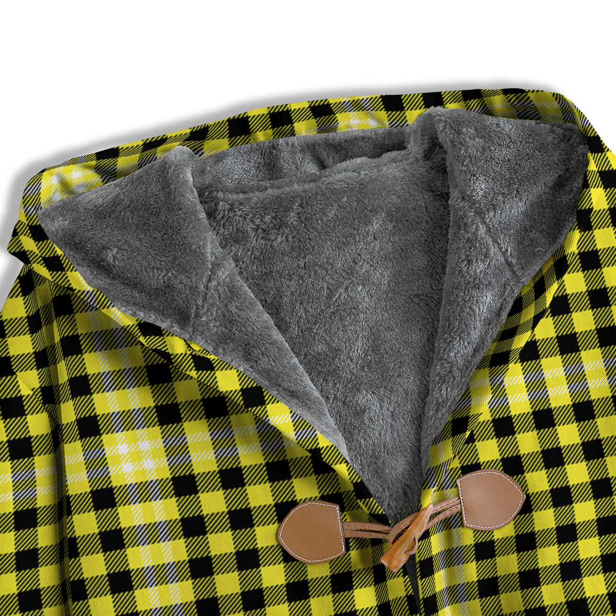 Checkered Yellow And Black Print Pattern Men's Windbreaker Jacket-grizzshop