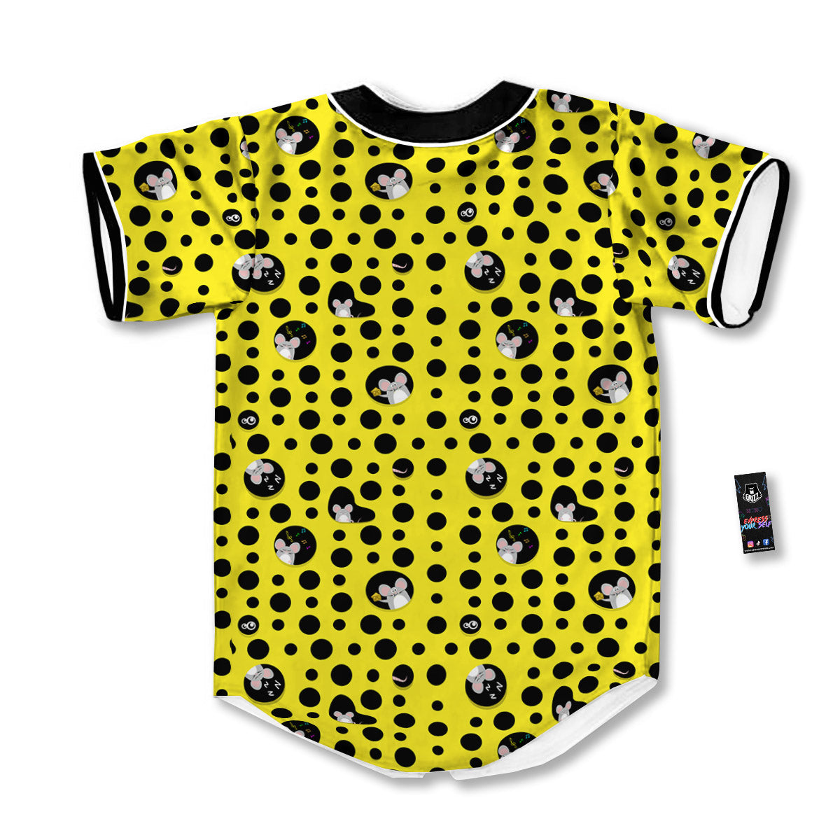 Cheese Cartoon Print Pattern Baseball Jersey-grizzshop