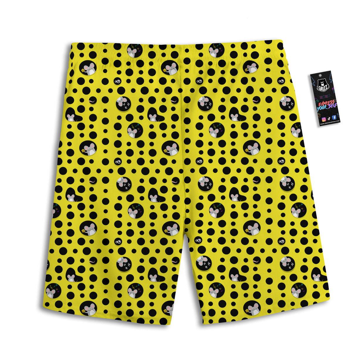 Cheese Cartoon Print Pattern Men's Athletic Shorts