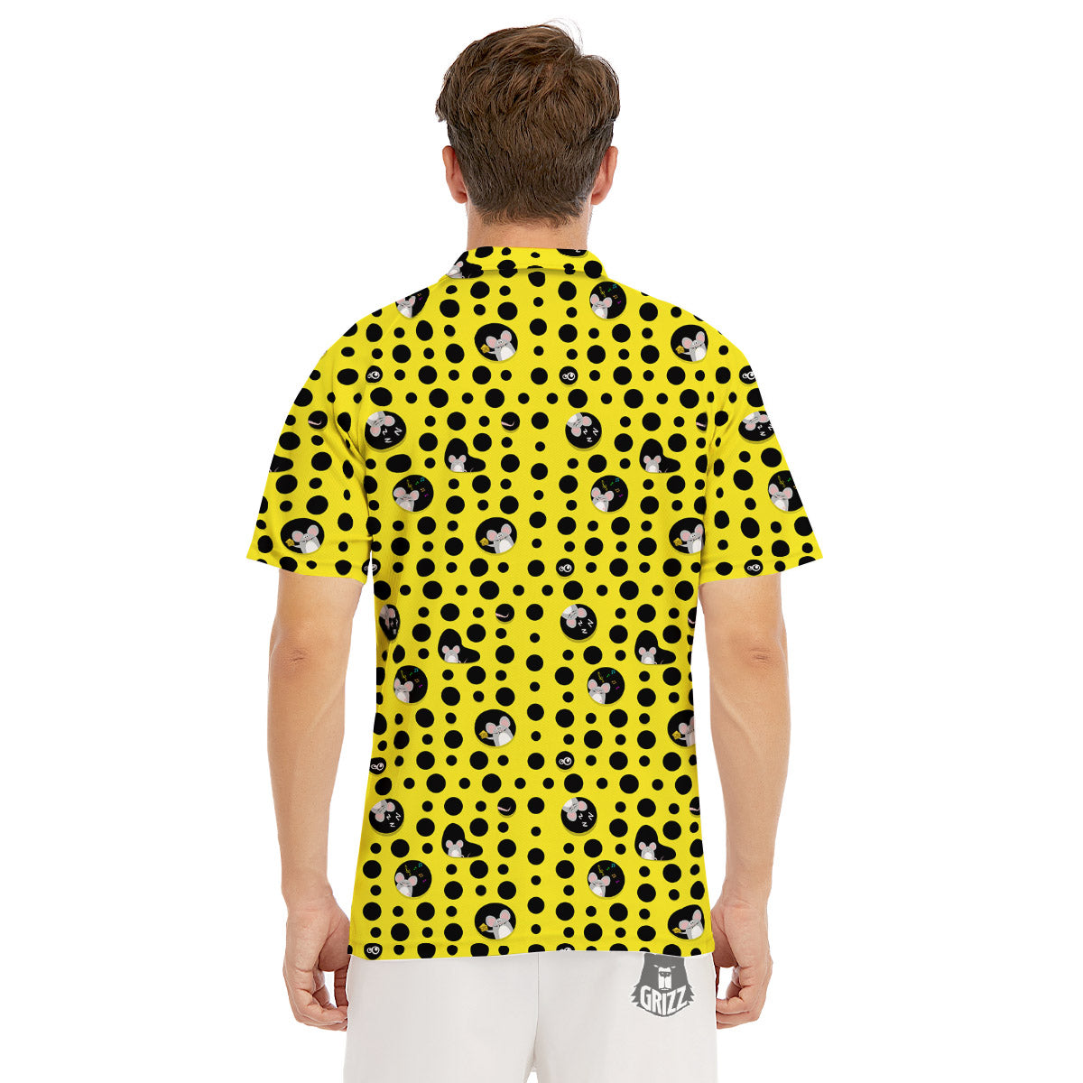 Cheese Cartoon Print Pattern Men's Golf Shirts-grizzshop