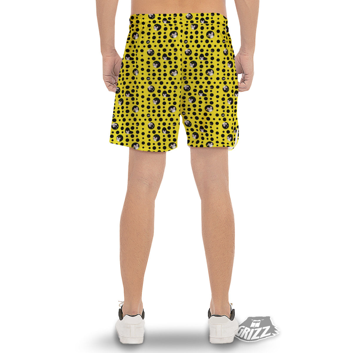 Cheese Cartoon Print Pattern Men's Gym Shorts-grizzshop
