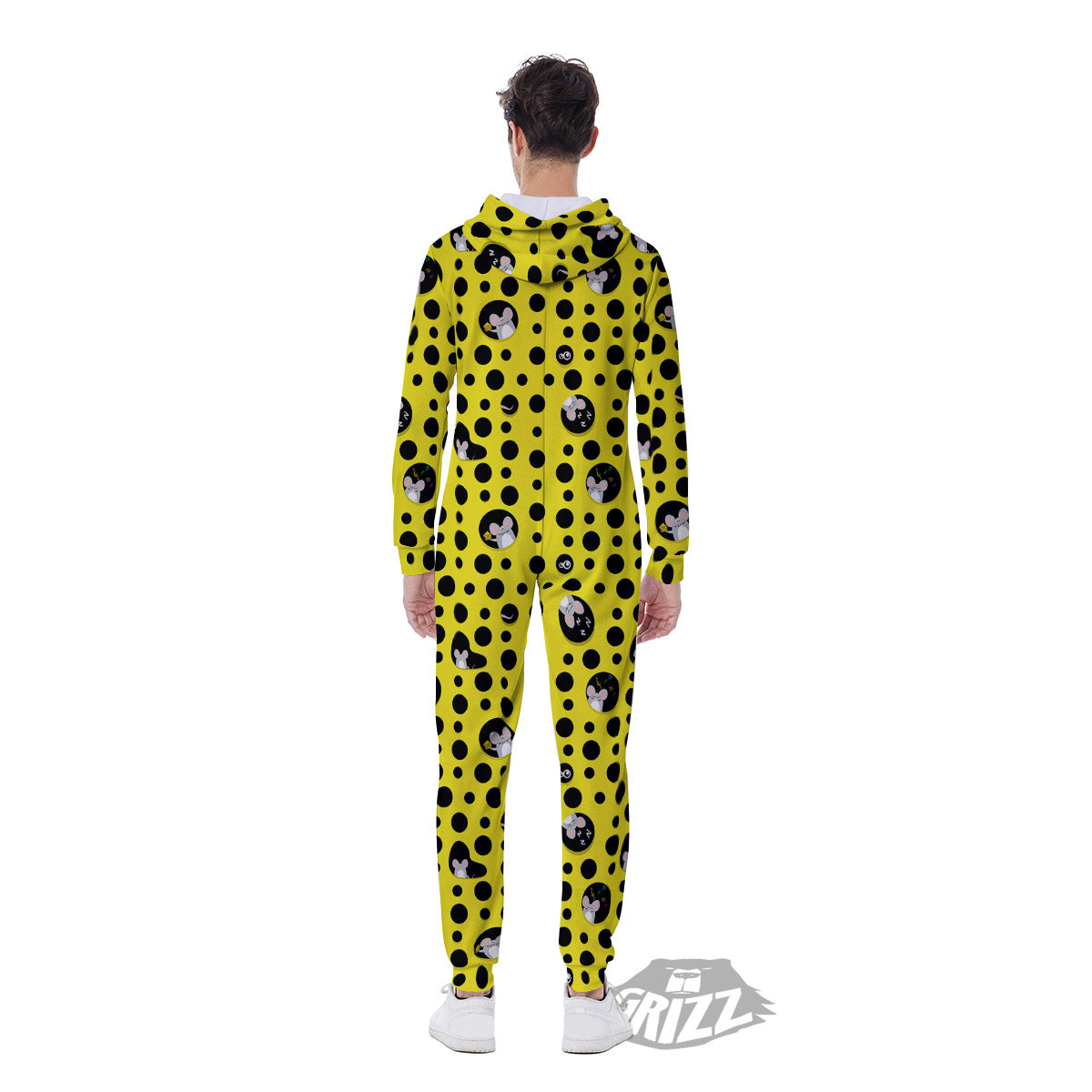 Cheese Cartoon Print Pattern Men's Jumpsuit-grizzshop