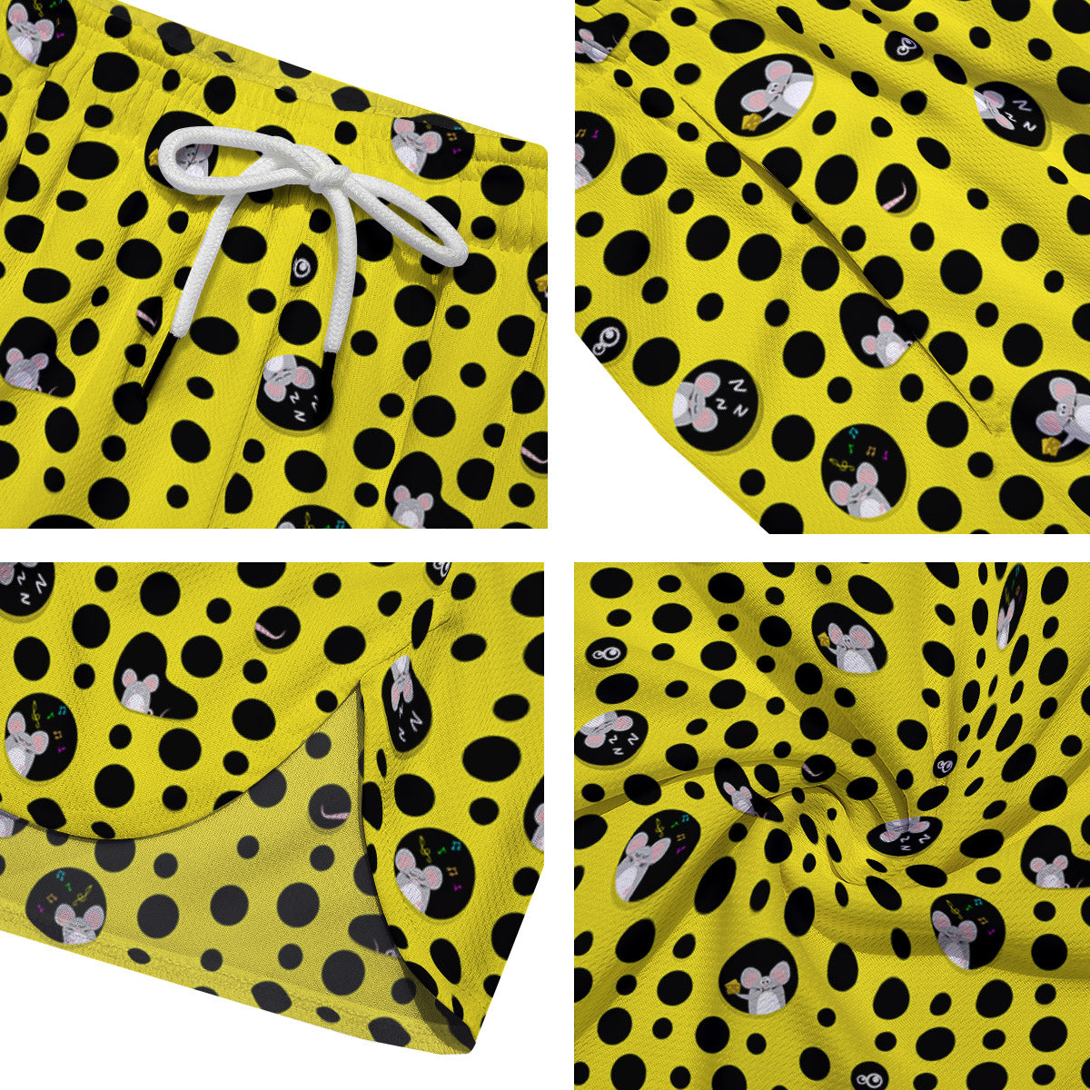 Cheese Cartoon Print Pattern Men's Running Shorts-grizzshop
