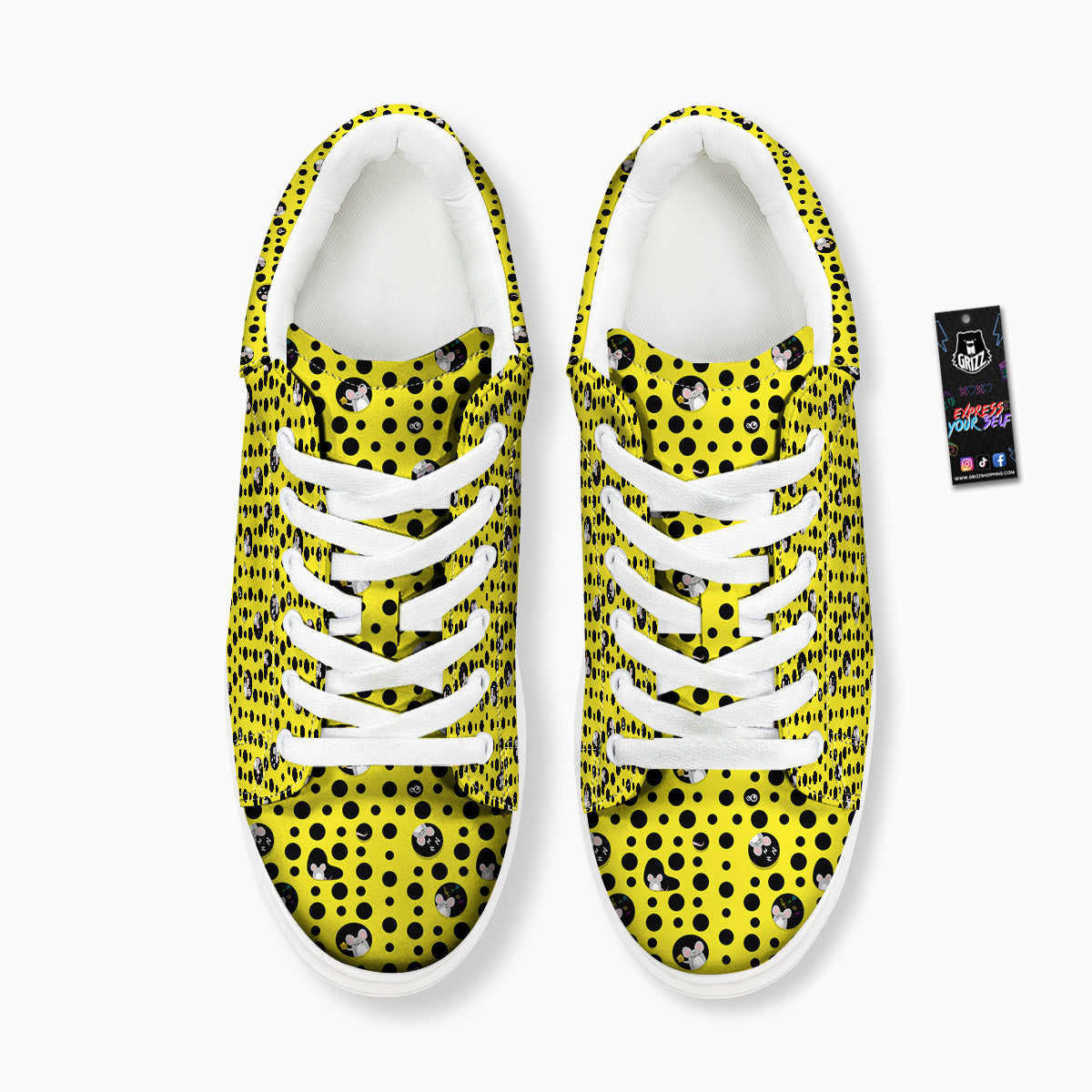 Cheese Cartoon Print Pattern Platform Shoes-grizzshop
