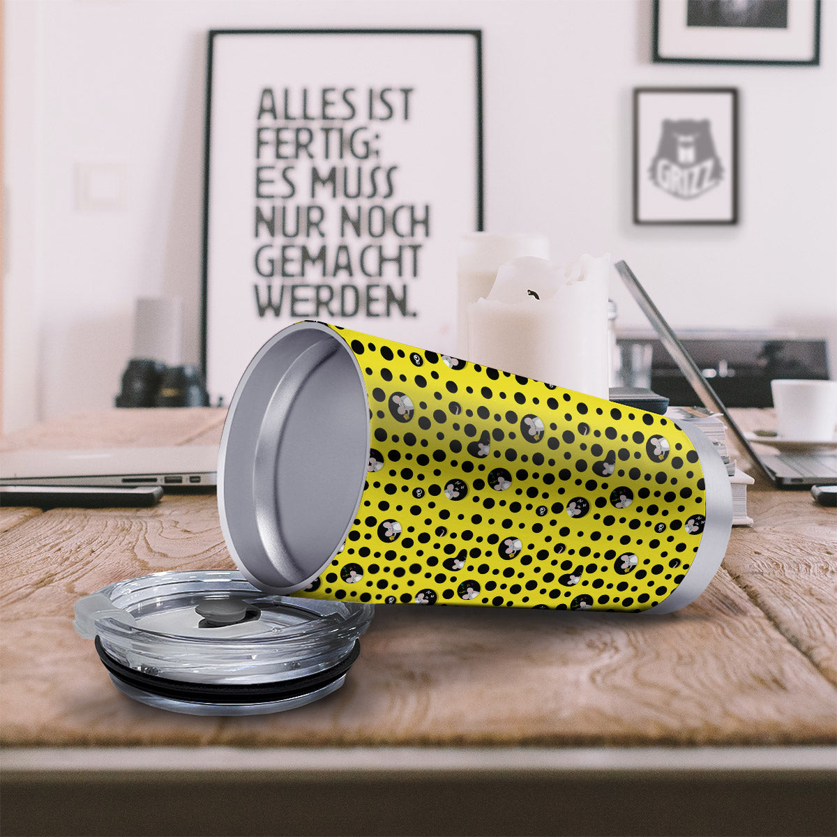 Cheese Cartoon Print Pattern Tumbler-grizzshop