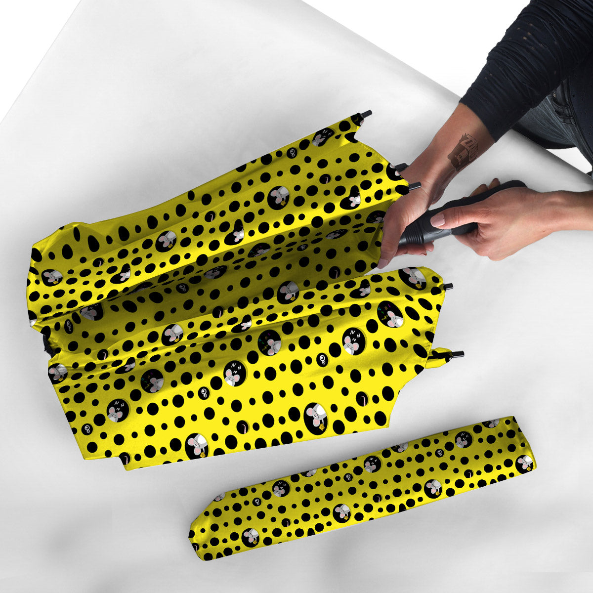 Cheese Cartoon Print Pattern Umbrella-grizzshop
