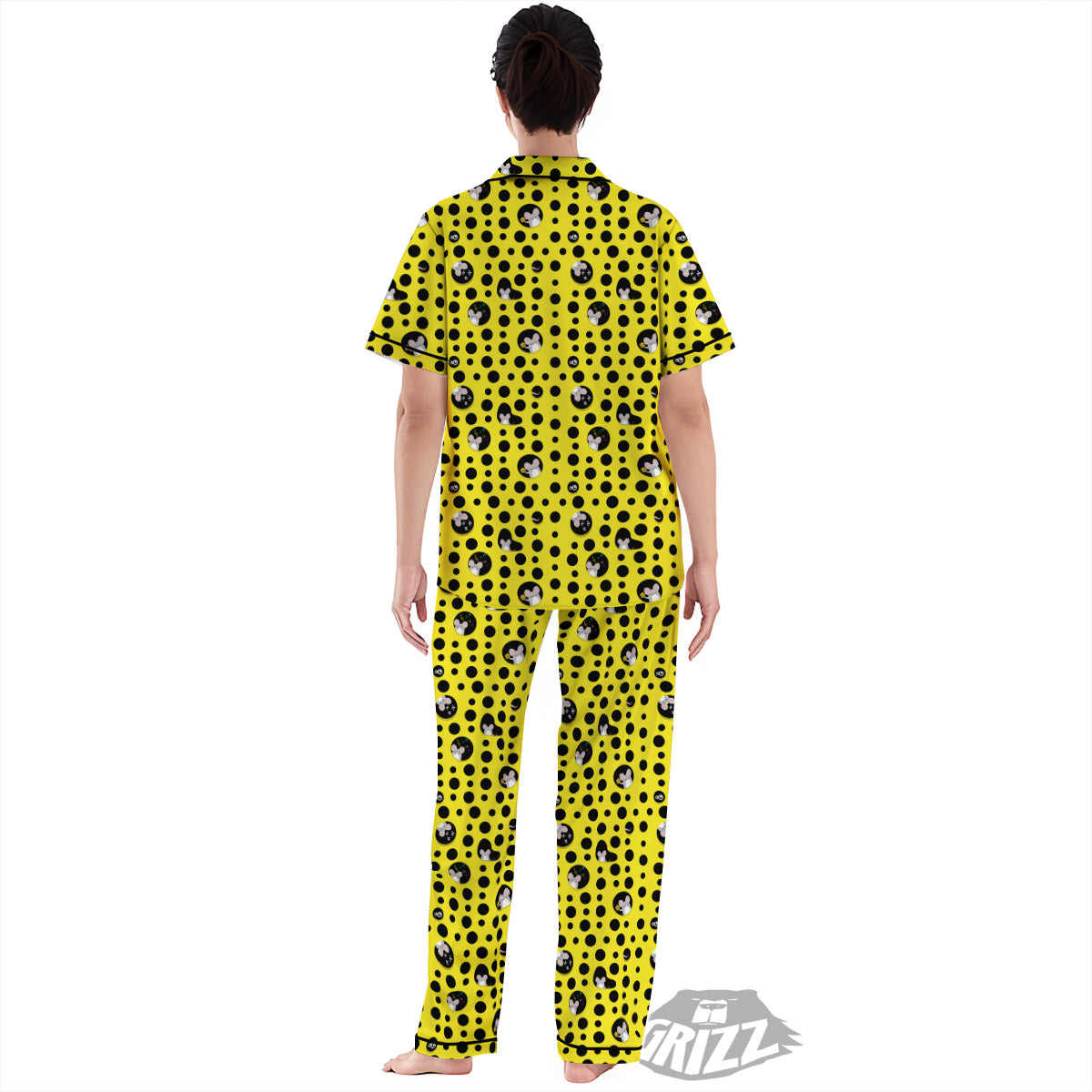 Cheese Cartoon Print Pattern Women's Pajamas Set-grizzshop