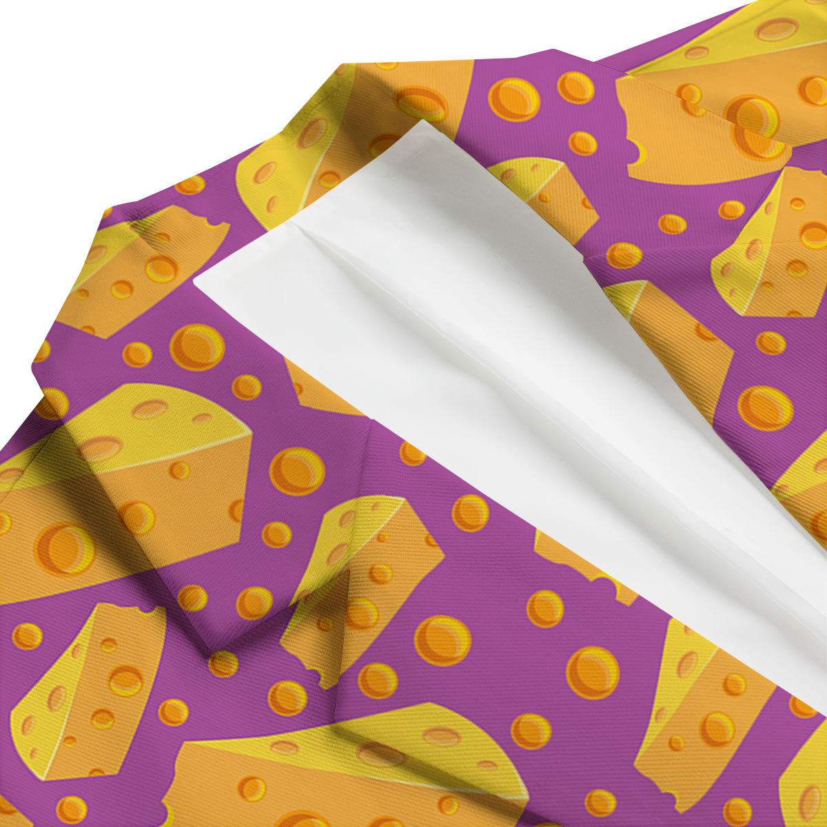 Cheese Holes And Purple Print Pattern Men's Blazer-grizzshop