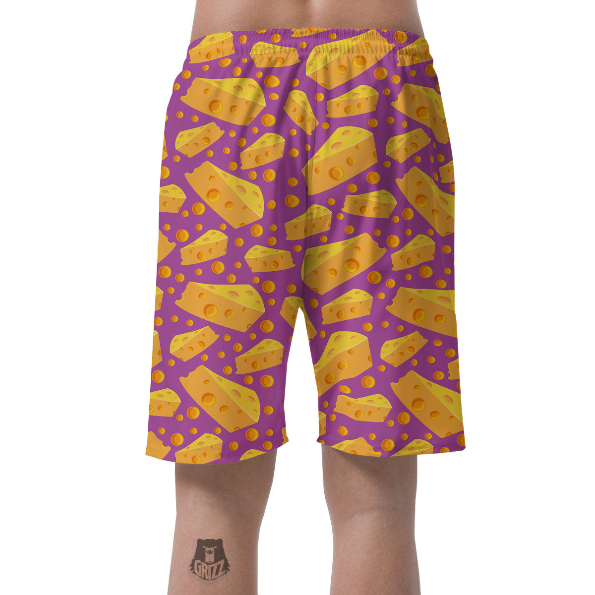 Cheese Holes And Purple Print Pattern Men's Shorts-grizzshop