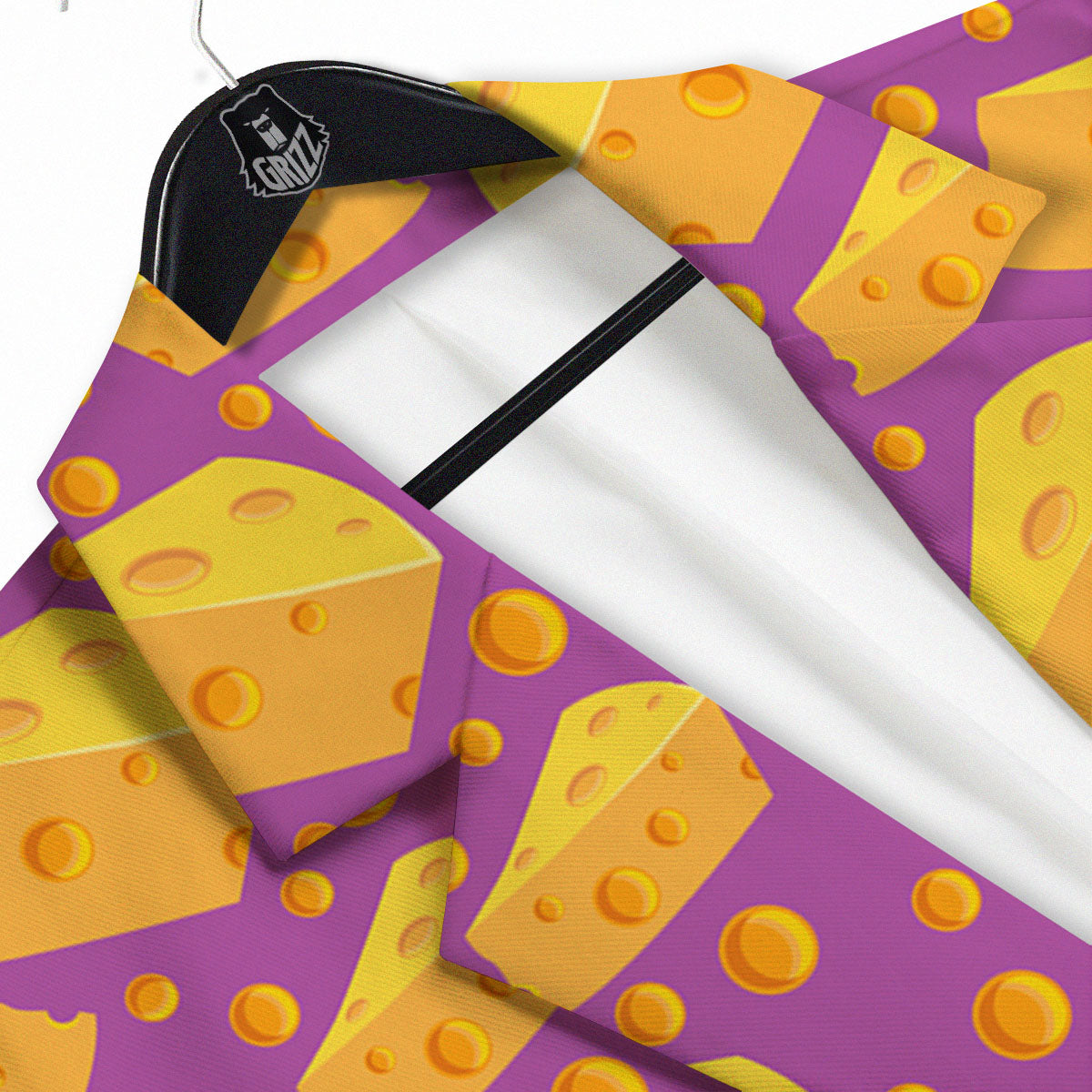 Cheese Holes And Purple Print Pattern Men's Sport Coat-grizzshop