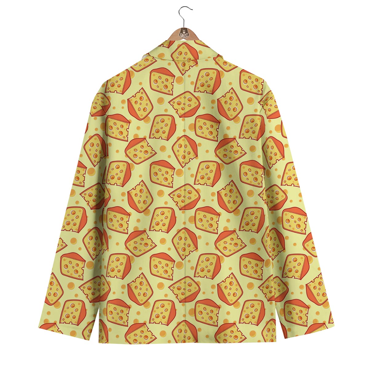 Cheese Print Pattern Men's Blazer-grizzshop
