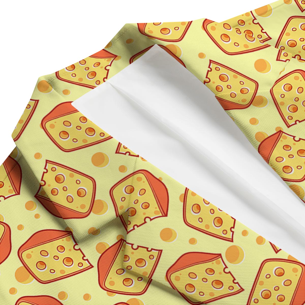 Cheese Print Pattern Men's Blazer-grizzshop