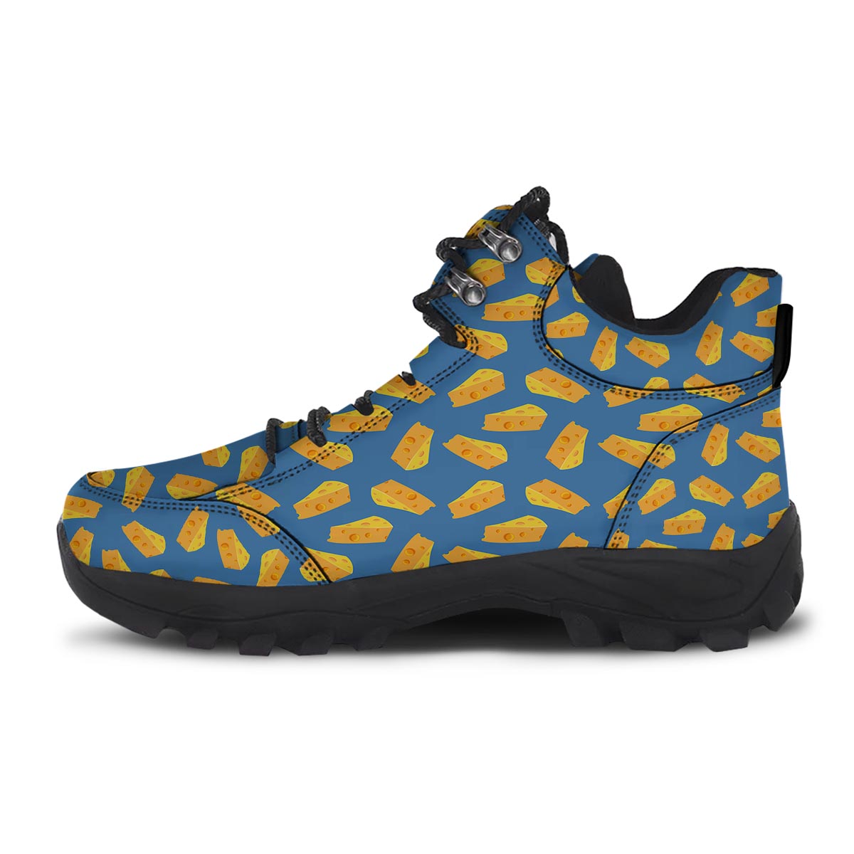 Cheese Slice Print Pattern Hiking Shoes-grizzshop