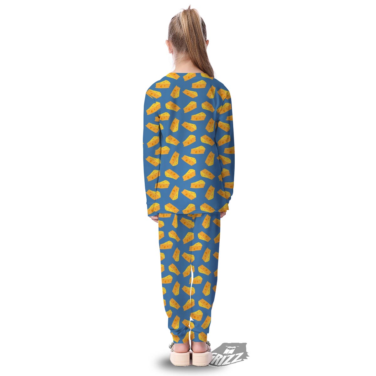 Cheese Slice Print Pattern Kid's Pajamas-grizzshop