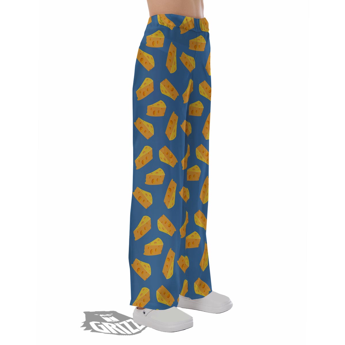 Cheese Slice Print Pattern Pajama Pants-grizzshop