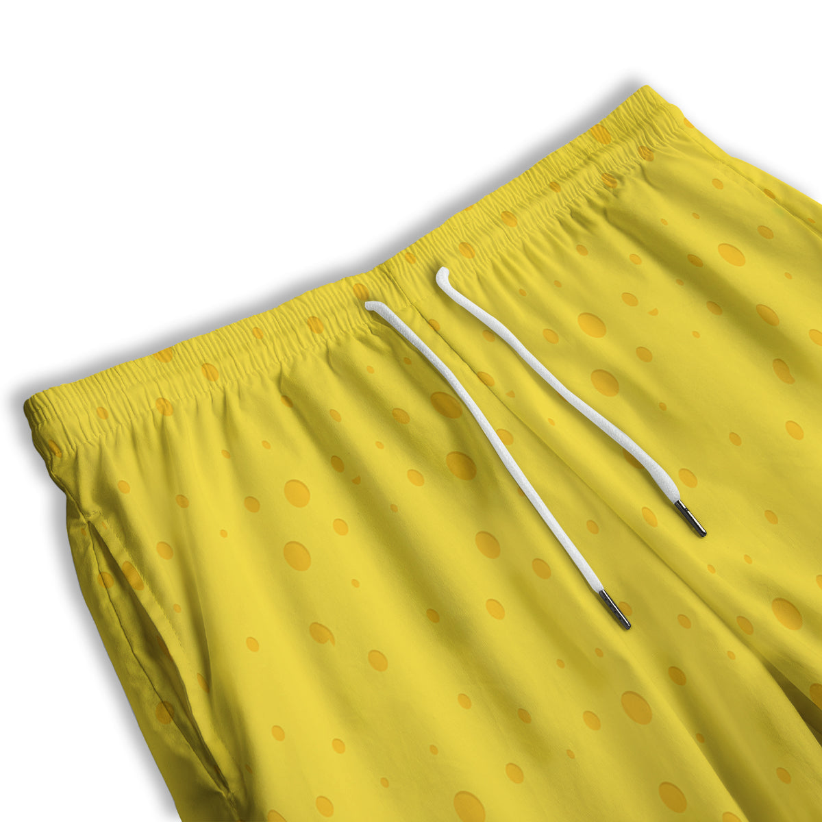 Cheese Yellow Print Pattern Men's Athletic Shorts