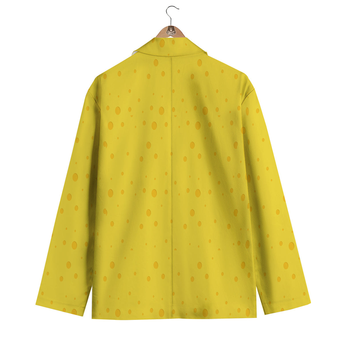 Cheese Yellow Print Pattern Men's Blazer-grizzshop