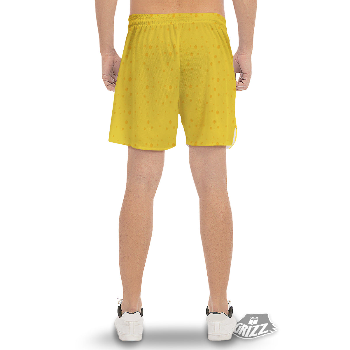 Cheese Yellow Print Pattern Men's Gym Shorts-grizzshop