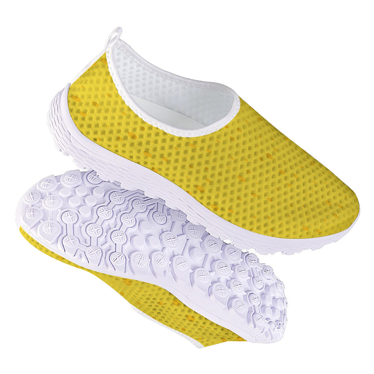 Cheese Yellow Print Pattern Nurse Shoes-grizzshop