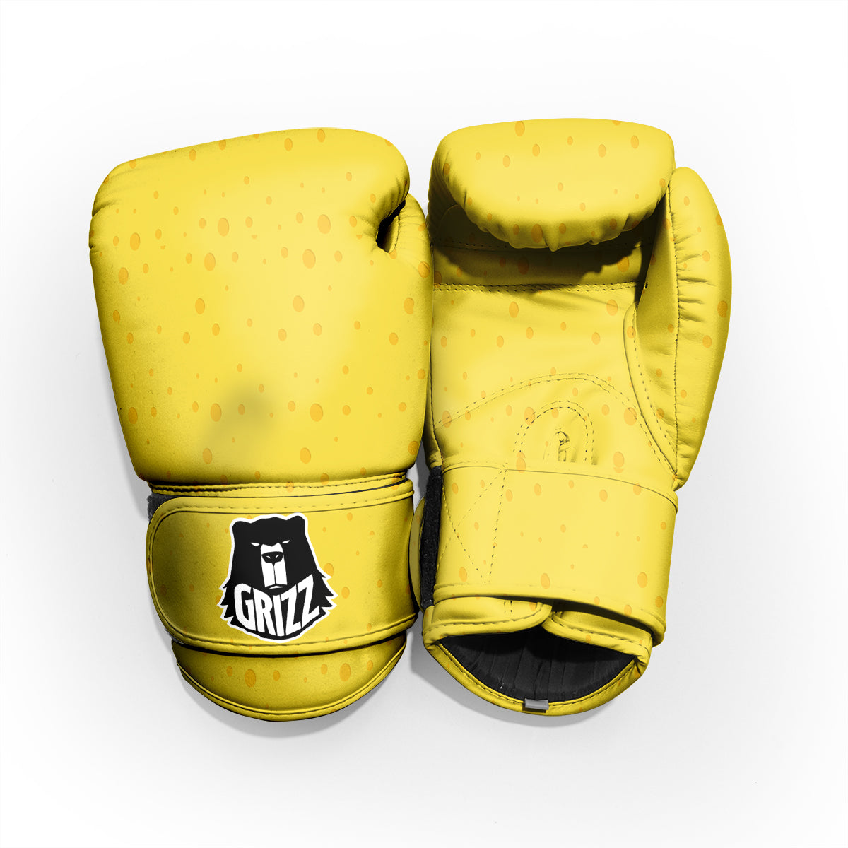 Cheese Yellow Print Pattern Pro Boxing Glove