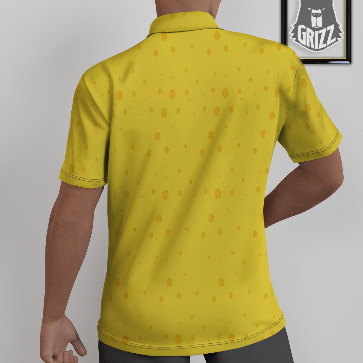 Cheese Yellow Print Pattern Untucked Shirts-grizzshop