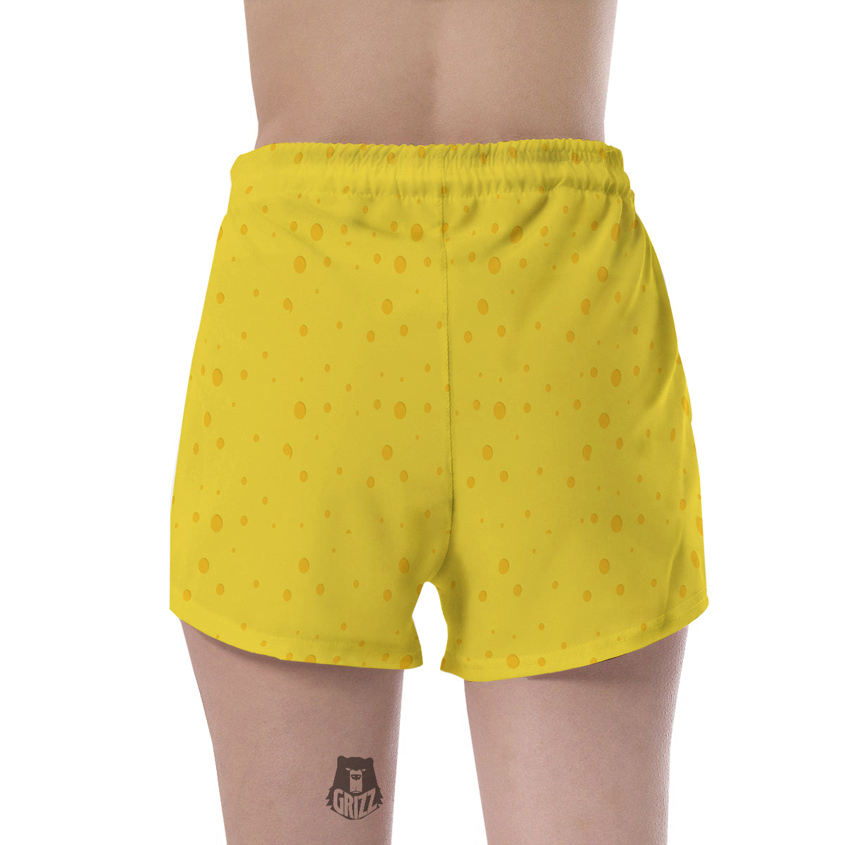 Cheese Yellow Print Pattern Women's Shorts-grizzshop