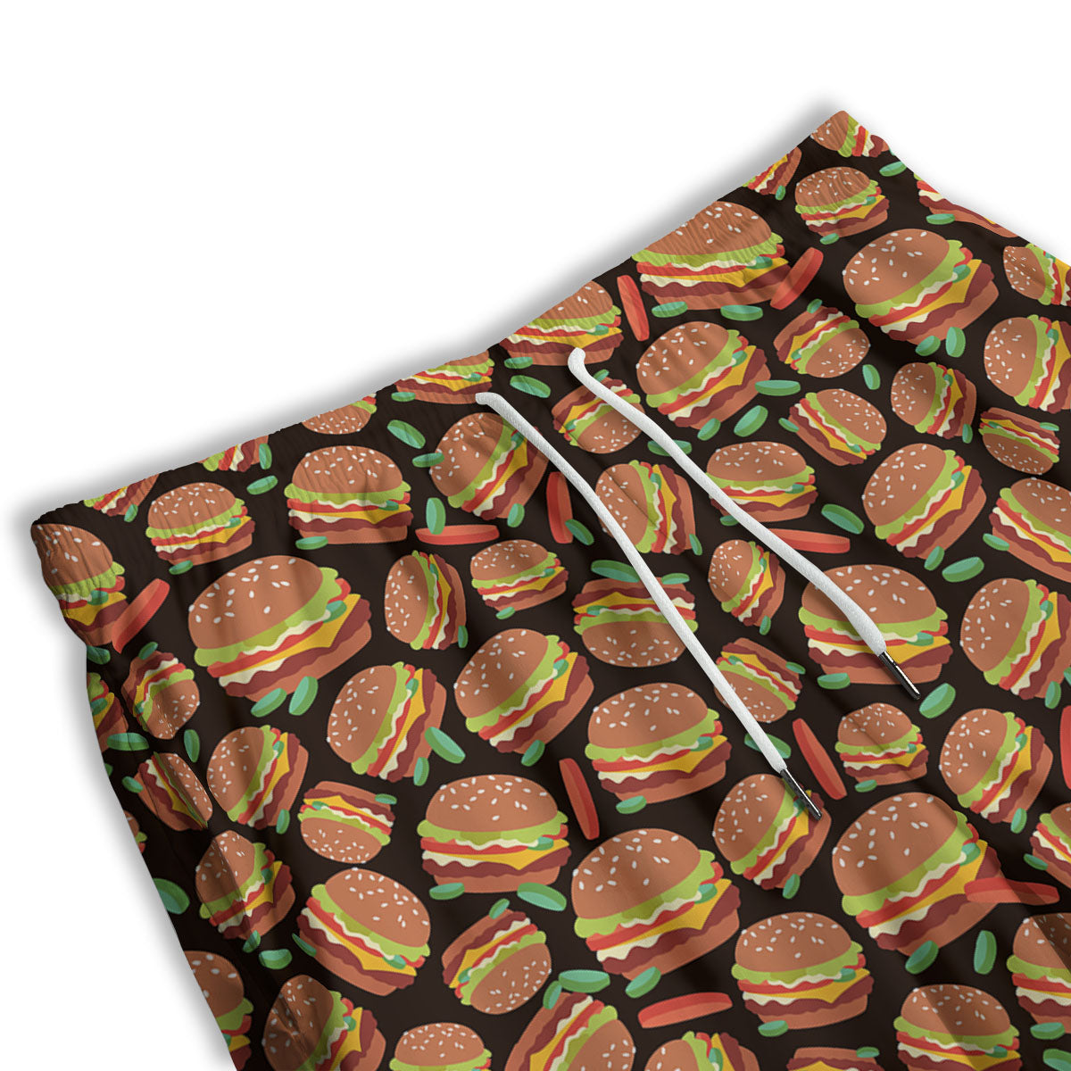 Cheeseburger Print Pattern Men's Athletic Shorts