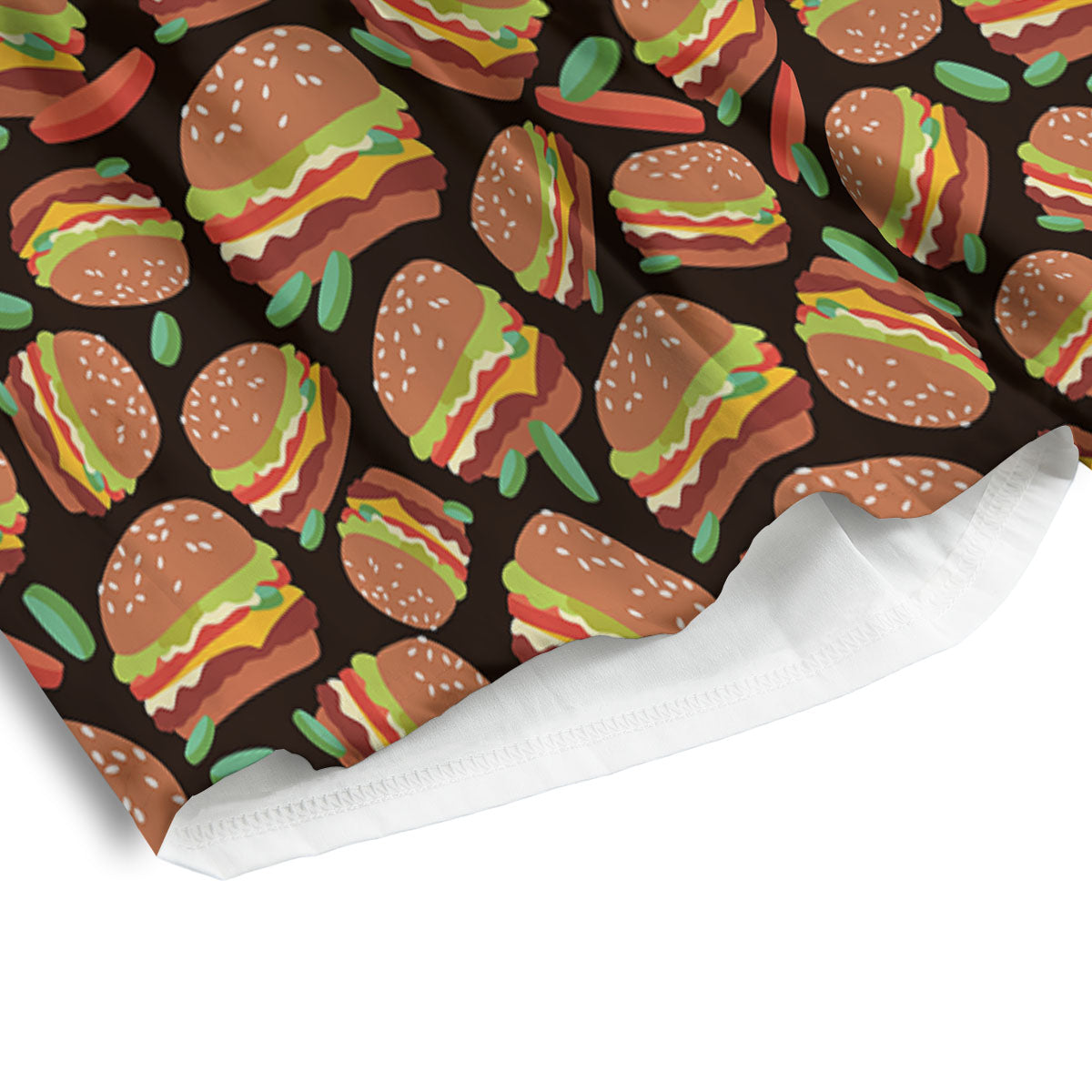 Cheeseburger Print Pattern Men's Athletic Shorts