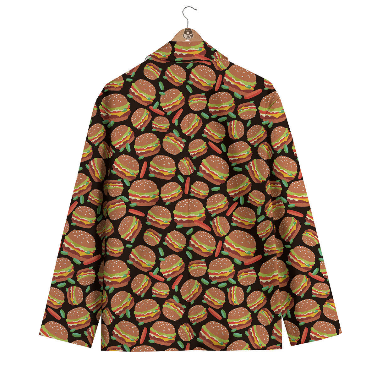 Cheeseburger Print Pattern Men's Blazer-grizzshop