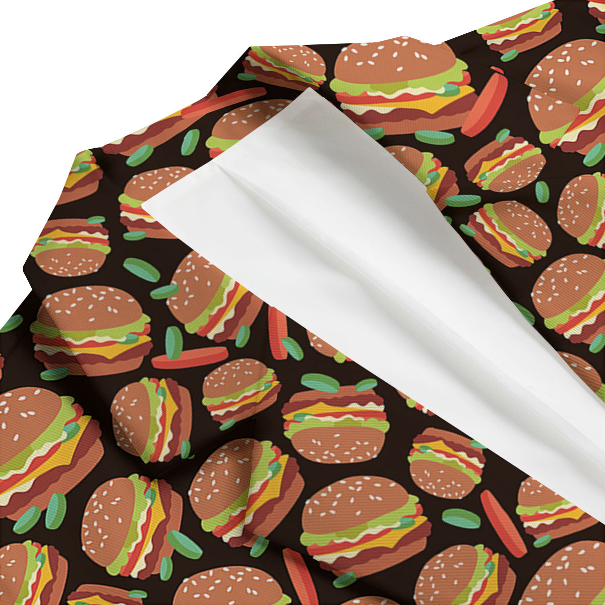 Cheeseburger Print Pattern Men's Blazer-grizzshop