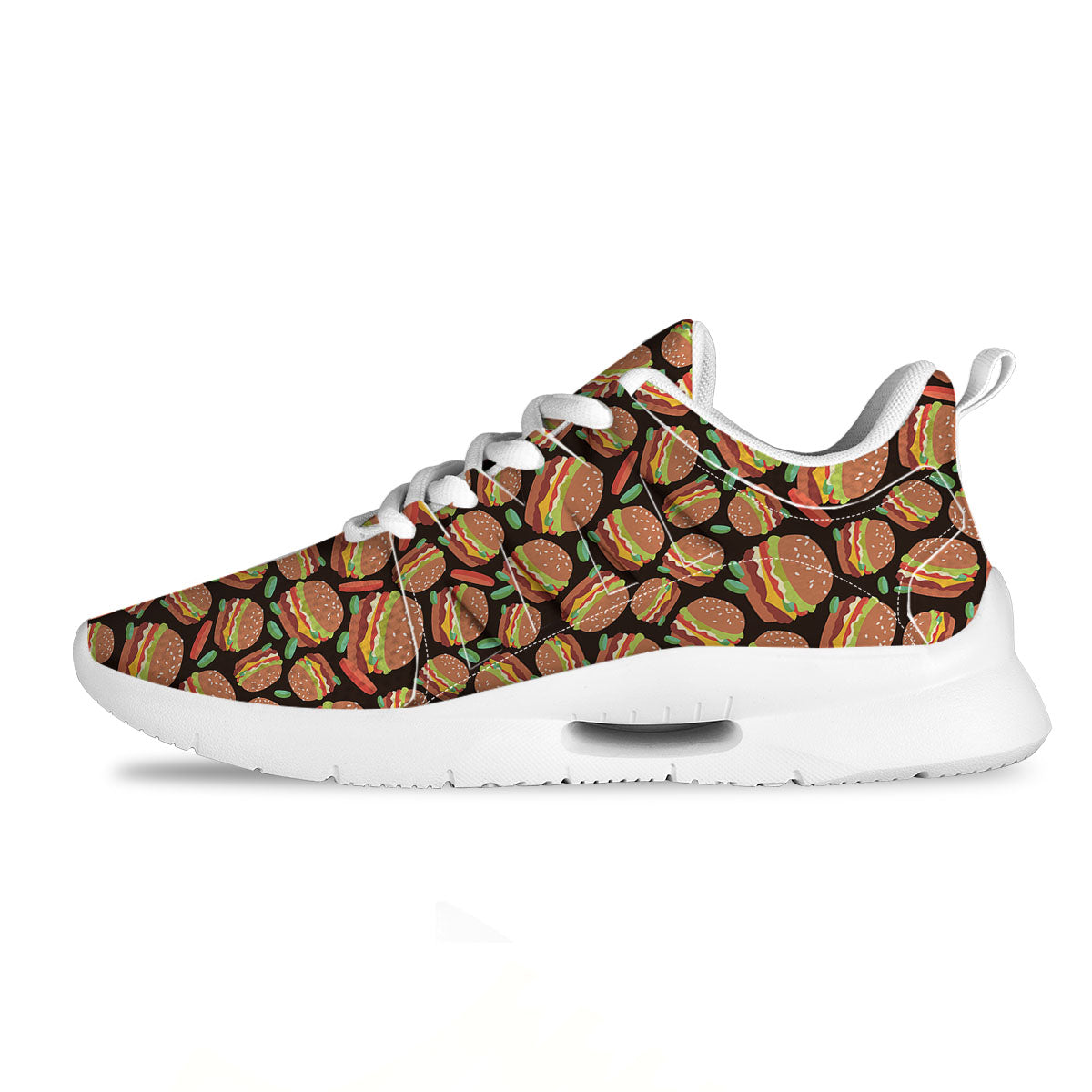 Cheeseburger Print Pattern Tennis Shoes-grizzshop